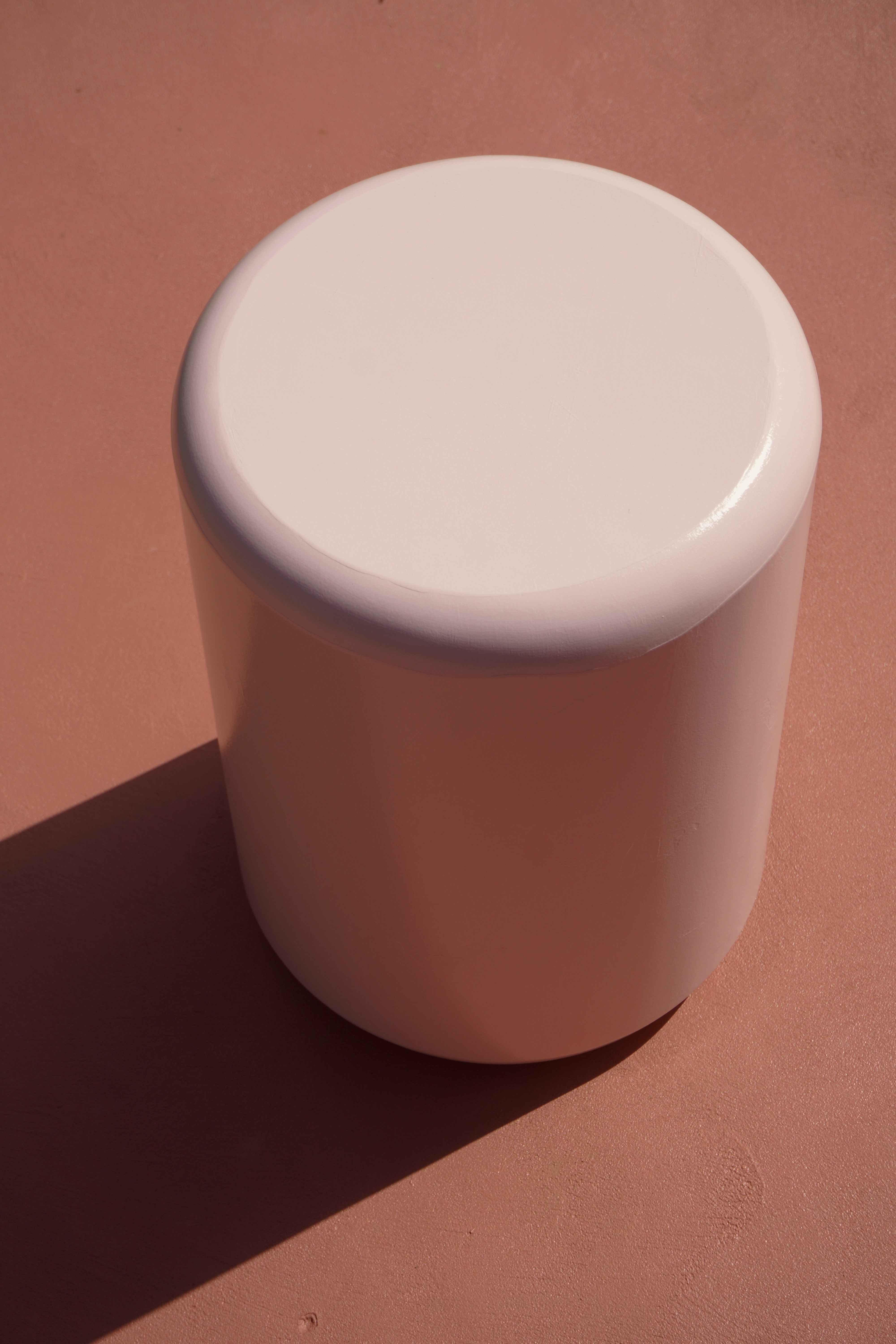 Custom Pink Microcement Side Table – Chaii. Living
